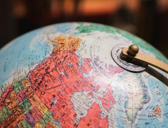 Image of the northern part of a globe by Greg Rosenke