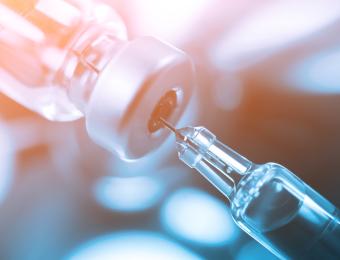 vaccine syringe and vial