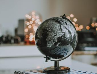 Globe on a book